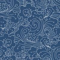 Water wave seamless background. vector