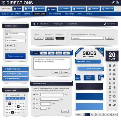 Web Design Element Template. 