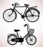 Old Bicycle Silhouette.  vector