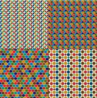Moroccan tile patterns vector