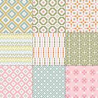 seamless native american patterns vector