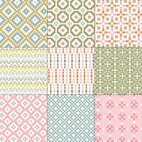 seamless native american patterns vector