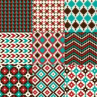 native amrican geometric patterns vector