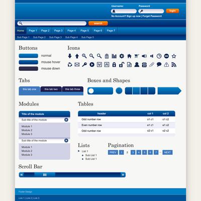 Web Design Element Template. 