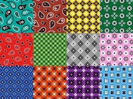 Seamless Bandana Patterns vector