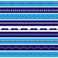 Nautical Borders Patterns vector