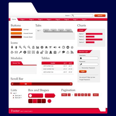 Web Design Element Template. 
