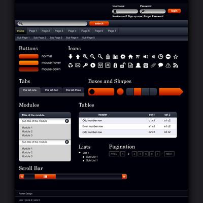 Web Design Element Template. 