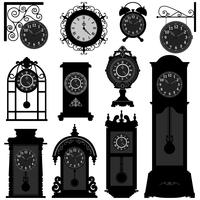 Clock  Antique  set vector