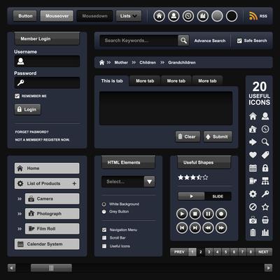 Web Design Element Template. 
