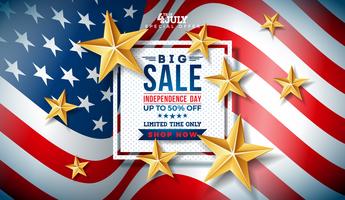 Fourth of July Sale vector