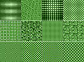 Green Bandana Patterns vector