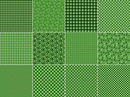 Green Bandana Patterns vector