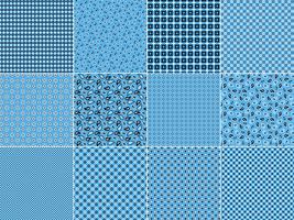 Light Blue Bandana Patterns vector