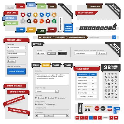 Web design element template. 