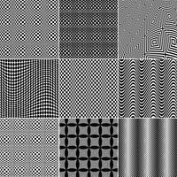 Patrones Op Art en blanco y negro vector