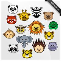 Wildlife Animal Cute Cartoon.  vector