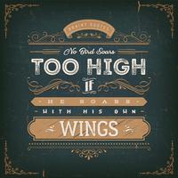 No Birds Soars Too High Inspirational Quote vector