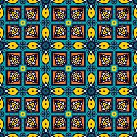 Talavera oblana Mexican seamless pattern vector