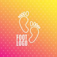 Icono de signo de huella humana. Símbolo de los pies descalzos. Silueta del pie vector