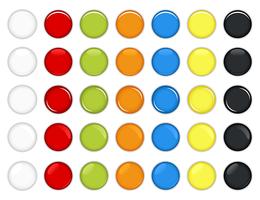 Colorful Glossy Button Vector.  vector