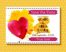 Wedding invitation save the date cards Vector