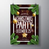 Merry Christmas Party Design vector