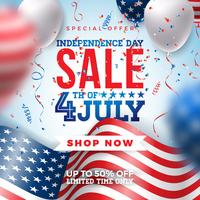 Fourth of July Independence Day Sale Banner Design vector