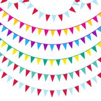 Vector bunting and garland set