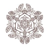 Hermosa flor de peonía ornamental. Tatuaje viejo vector