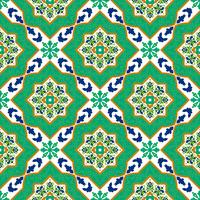 Spanish classic ceramic tiles. Seamless patterns. vector