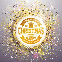 Merry Christmas and Happy New Year Illustration vector