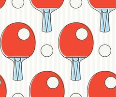  Seamless pattern Ping pong racket. League Table Tennis.  vector