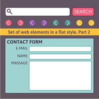Simple contact us form templates. vector