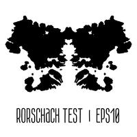 Ilustración de prueba de mancha de tinta de Rorschach vector