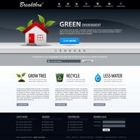 Plantilla de elemento de sitio web de diseño web. vector
