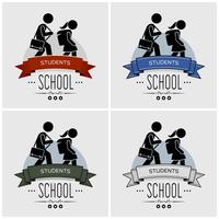 Back to school logo design.  vector