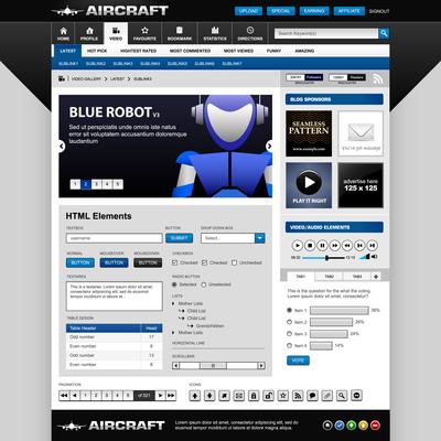 Web design element template. 