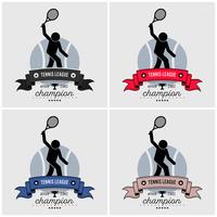 Tennis league logo design.  vector