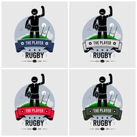 Diseño del logo del club de rugby. vector