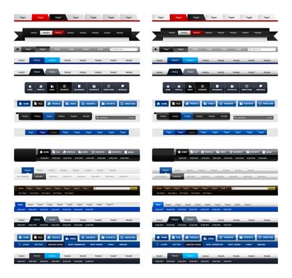 Web Design Menu Navigation Header. 