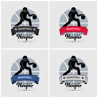 Basketball club logo design.  vector