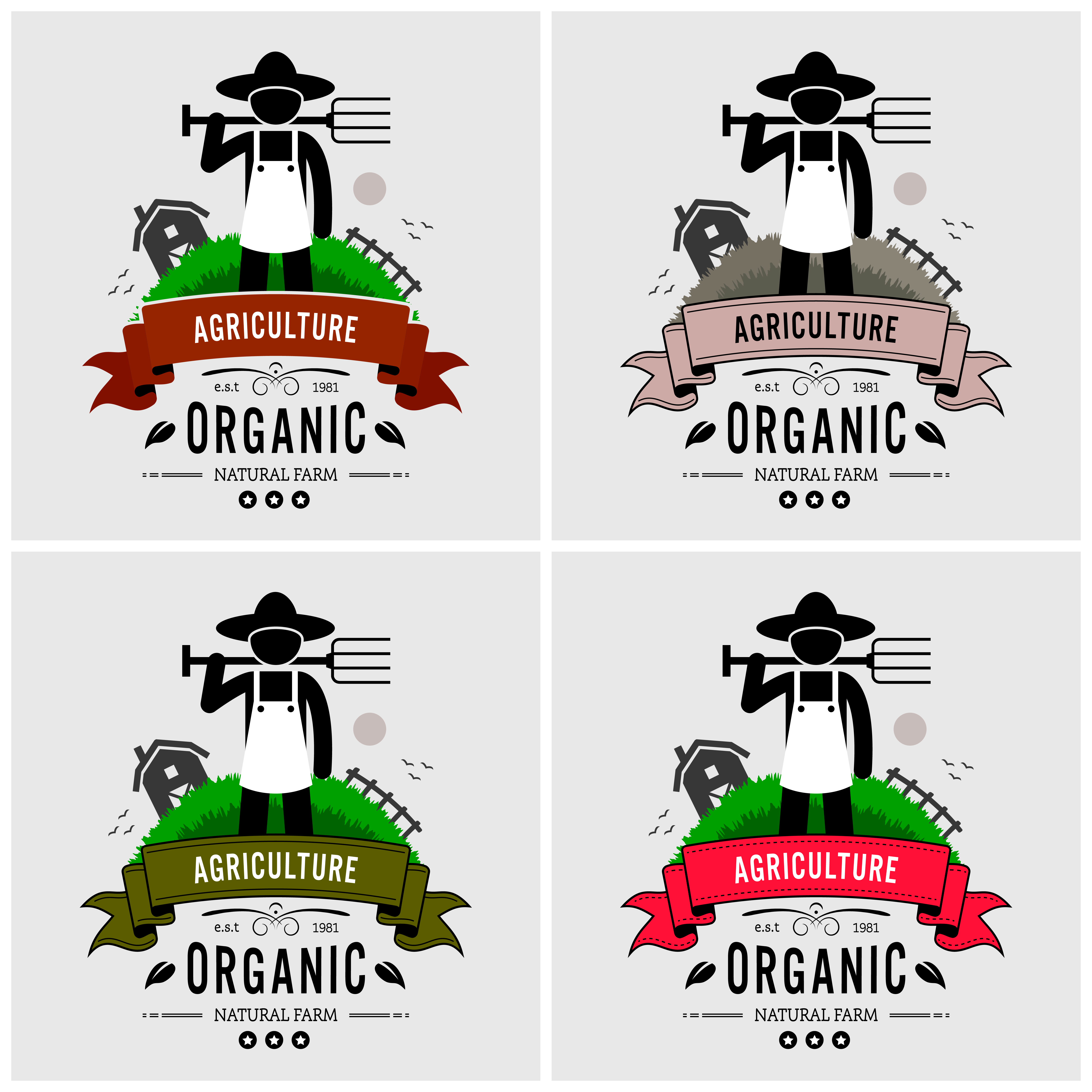 Farmer Logo Design Download Free Vectors Clipart Graphics