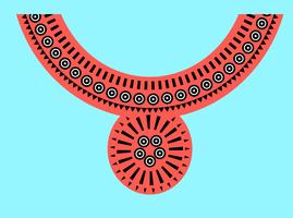 Geometric, tribal jewelry collar clothes. Neck line designs vector