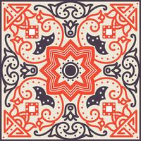 Talavera tile. Vibrant Mexican seamless pattern,  vector