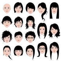 Female Faces vector