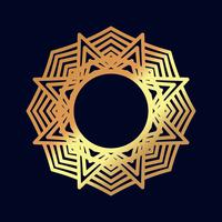 Mandalas de oro. Meditación de la boda india. vector