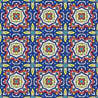 Talavera oblana Mexican seamless pattern vector