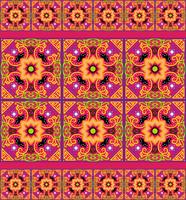 Azulejo de talavera. Vibrante patrón mexicano sin costura, vector