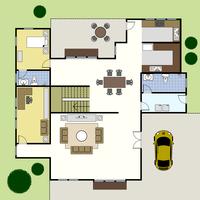 Floorplan Architecture Plan House.  vector